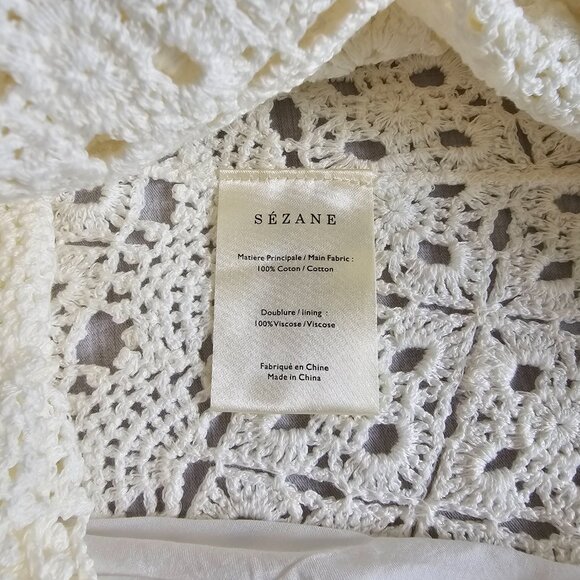 Sezane Robe Florine Écru. - Size XS - Picture 10 of 12